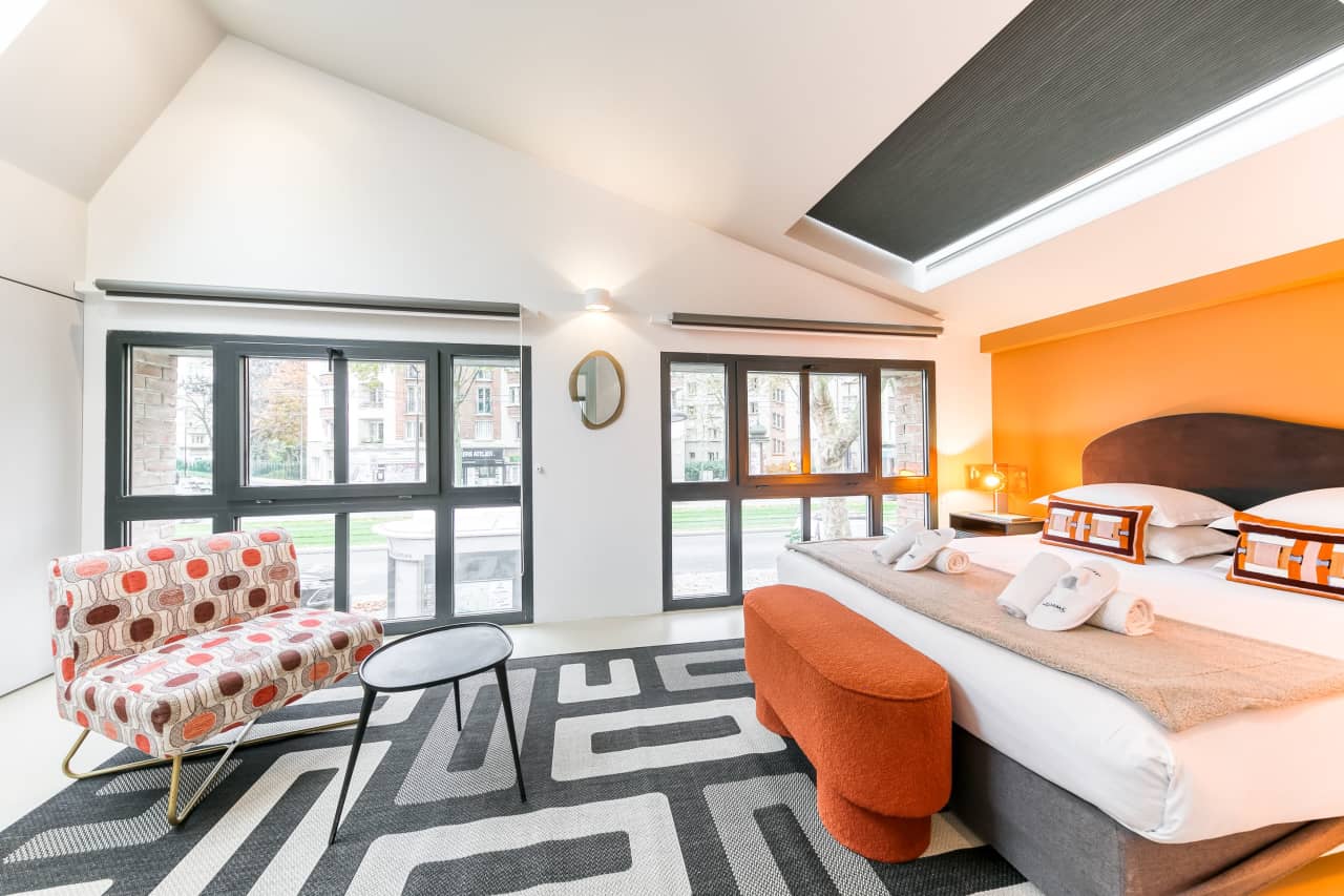 Chambre individuelle avec 2 lits simples dans CoAppart Partagé - SIRHA